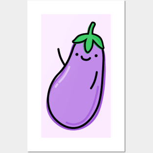 Cute Eggplant Posters and Art